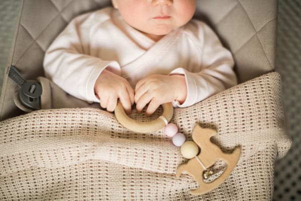 Baby in boppy lounger