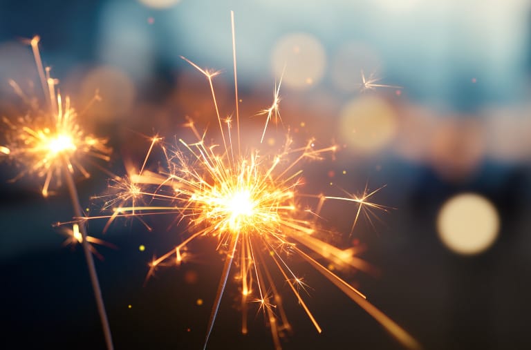 New year sparklers